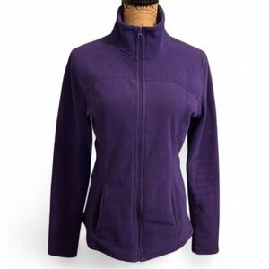 Old Navy Women's Deep Purple fleece full zip jacket size small tall